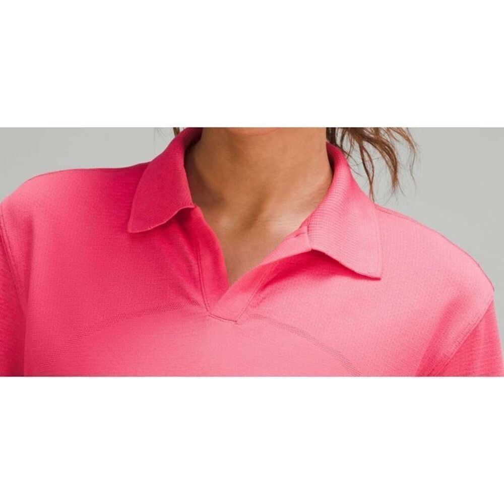 Lululemon Swiftly Tech Relaxed-Fit Polo Shirt, Lip Gloss / Lip Gloss, EUC, Sz6